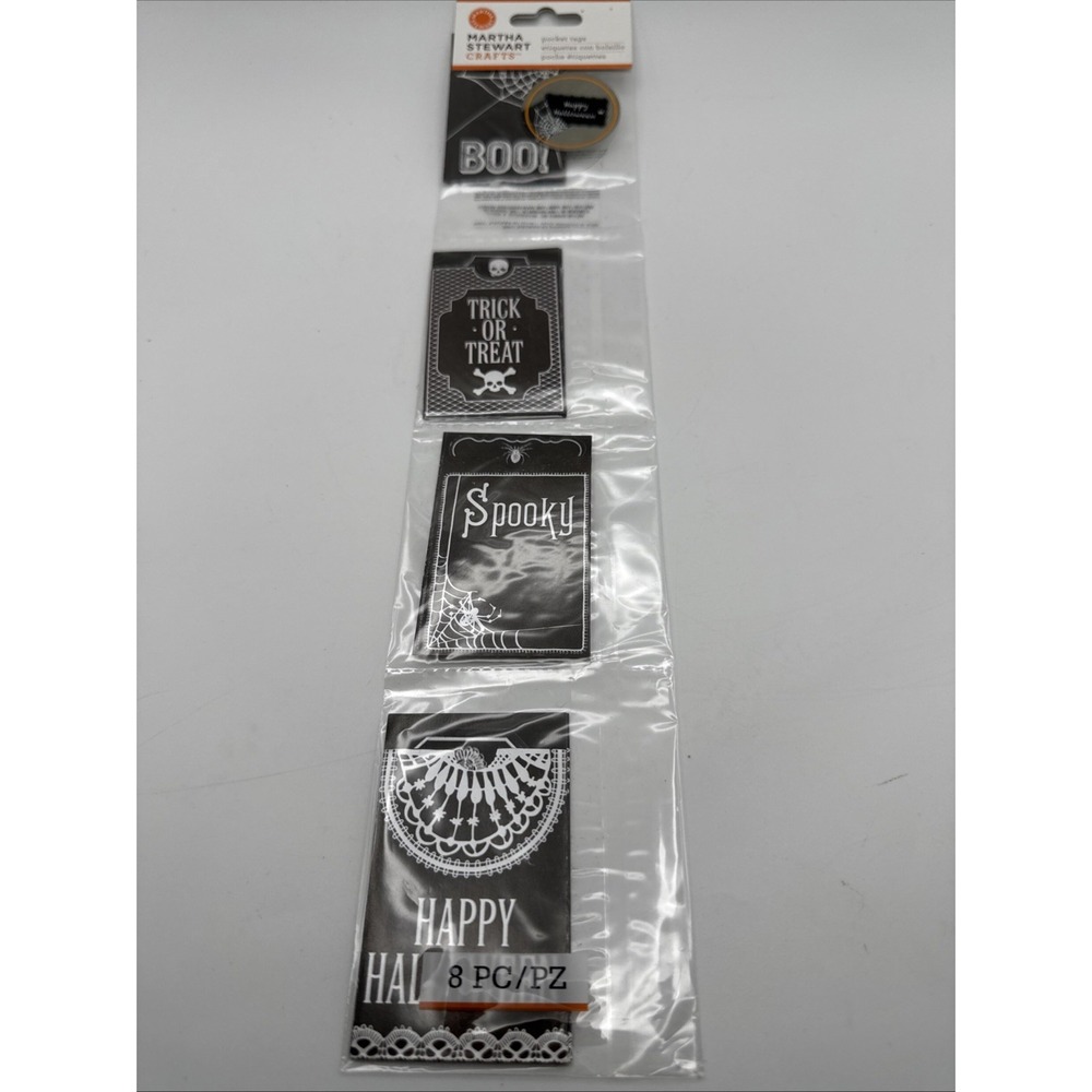 Martha Stewart Crafts Happy Halloween Gift Tag Set 8 Gothic Lace Party Supply
